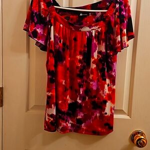 AB Studio Blouse hotpink,black,white,burgundy, purple and orange